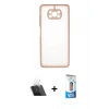 MARSİLYAN™- Pocophone X3 Kılıf Ahenk Çizgi Serisi - Siyah 5D Eko Cam Ekran Koruyucu + Kamera Lens Koruma Cam - SF