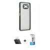 MARSİLYAN™- Pocophone X3 Kılıf Ahenk Çizgi Serisi - Siyah 5D Eko Cam Ekran Koruyucu + Kamera Lens Koruma Cam - SF