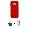 MARSİLYAN™- Pocophone X3 Kılıf Ahenk Serisi - Siyah 20D Premium Cam Ekran Koruyucu + Kamera Lens Koruma Cam - SF