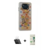 MARSİLYAN™- Pocophone X3 Kılıf Siluet Çizgi Koleksiyonu - Siyah 20D Premium Cam Ekran Koruyucu + Kamera Lens Koruma Cam - SF