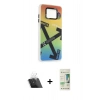 MARSİLYAN™- Pocophone X3 Kılıf Siluet Çizgi Koleksiyonu - Siyah 20D Premium Cam Ekran Koruyucu + Kamera Lens Koruma Cam - SF