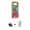 MARSİLYAN™- Pocophone X3 Kılıf Siluet Çizgi Koleksiyonu - Siyah 20D Premium Cam Ekran Koruyucu + Kamera Lens Koruma Cam - SF