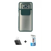 MARSİLYAN™- Pocophone X3 Kılıf Vadi Çizgi - Siyah 5D Eko Cam Ekran Koruyucu + Kamera Lens Koruma Cam - SF