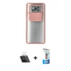 MARSİLYAN™- Pocophone X3 Kılıf Vadi Çizgi - Siyah 5D Eko Cam Ekran Koruyucu + Kamera Lens Koruma Cam - SF