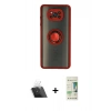 MARSİLYAN™- Pocophone X3 Kılıf Yörünge Çizgi - Siyah 20D Premium Cam Ekran Koruyucu + Kamera Lens Koruma Cam - SF