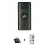 MARSİLYAN™- Pocophone X3 Kılıf Yörünge Çizgi - Siyah 20D Premium Cam Ekran Koruyucu + Kamera Lens Koruma Cam - SF
