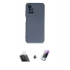 MARSİLYAN™- Redmi 10 2022 Kılıf Ahenk Serisi - Şeffaf Pasifik Cam Ekran Koruyucu + Kamera Lens Koruma Cam - SF
