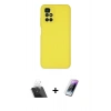 MARSİLYAN™- Redmi 10 2022 Kılıf Ahenk Serisi - Şeffaf Pasifik Cam Ekran Koruyucu + Kamera Lens Koruma Cam - SF