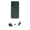 MARSİLYAN™- Redmi 10 2022 Kılıf Ahenk Serisi - Şeffaf Pasifik Cam Ekran Koruyucu + Kamera Lens Koruma Cam - SF