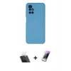 MARSİLYAN™- Redmi 10 2022 Kılıf Ahenk Serisi - Şeffaf Pasifik Cam Ekran Koruyucu + Kamera Lens Koruma Cam - SF