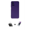 MARSİLYAN™- Redmi 10 2022 Kılıf Ahenk Serisi - Şeffaf Pasifik Cam Ekran Koruyucu + Kamera Lens Koruma Cam - SF