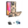 MARSİLYAN™- Redmi 10C Kılıf Ahenk Klasik Koleksiyonu - Siyah 3D Antistatik Cam Ekran Koruyucu + Kamera Lens Koruma Cam - SF