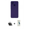 MARSİLYAN™- Redmi 10C Kılıf Ahenk Serisi - Şeffaf Pasifik Cam Ekran Koruyucu + Kamera Lens Koruma Cam - SF