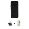 MARSİLYAN™- Redmi 10C Kılıf Ahenk Serisi - Siyah 20D Premium Cam Ekran Koruyucu + Kamera Lens Koruma Cam - SF