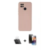 MARSİLYAN™- Redmi 10C Kılıf Ahenk Serisi - Siyah 3D Antistatik Mat Seramik Nano Ekran Koruyucu + Kamera Lens Koruma Cam - SF