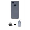 MARSİLYAN™- Redmi 10C Kılıf Ahenk Serisi - Siyah Joko Magic 5D Cam + Kamera Lens Koruma Cam - SF