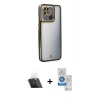 MARSİLYAN™- Redmi 10C Kılıf Çekirdek Klasik Serisi - Şeffaf Royal Nano Ekran Koruyucu + Kamera Lens Koruma Cam - SF