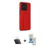 MARSİLYAN™- Redmi 10C Kılıf Çekirdek Yansıma - Şeffaf Royal Nano Ekran Koruyucu + Kamera Lens Koruma Cam - SF