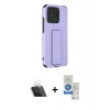 MARSİLYAN™- Redmi 10C Kılıf Çekirdek Yansıma - Şeffaf Royal Nano Ekran Koruyucu + Kamera Lens Koruma Cam - SF