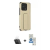 MARSİLYAN™- Redmi 10C Kılıf Çekirdek Yansıma - Şeffaf Royal Nano Ekran Koruyucu + Kamera Lens Koruma Cam - SF