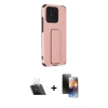 MARSİLYAN™- Redmi 10C Kılıf Çekirdek Yansıma - Siyah 3D Antistatik Mat Seramik Nano Ekran Koruyucu + Şeffaf Kamera Lens Koruma Cam