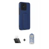 MARSİLYAN™- Redmi 10C Kılıf Çekirdek Yansıma - Siyah Joko Magic 5D Cam + Kamera Lens Koruma Cam - SF