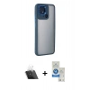 MARSİLYAN™- Redmi 10C Kılıf Eksen Doku Prime - Şeffaf Royal Nano Ekran Koruyucu + Kamera Lens Koruma Cam - SF
