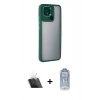 MARSİLYAN™- Redmi 10C Kılıf Eksen Doku Prime - Siyah Joko Magic 5D Cam + Kamera Lens Koruma Cam - SF