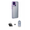 MARSİLYAN™- Redmi 10C Kılıf Eksen Doku Prime - Siyah Joko Magic 5D Cam + Kamera Lens Koruma Cam - SF