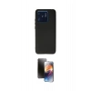 MARSİLYAN™- Redmi 10C Kılıf Kozmos Yansıma Özel Seri - Siyah 3D Antistatik Mat Seramik Nano Ekran Koruyucu