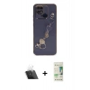 MARSİLYAN™- Redmi 10C Kılıf Nova Işık Prime - Siyah 20D Premium Cam Ekran Koruyucu + Kamera Lens Koruma Cam - SF