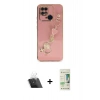 MARSİLYAN™- Redmi 10C Kılıf Nova Işık Prime - Siyah 20D Premium Cam Ekran Koruyucu + Kamera Lens Koruma Cam - SF
