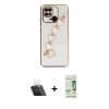MARSİLYAN™- Redmi 10C Kılıf Nova Işık Prime - Siyah 20D Premium Cam Ekran Koruyucu + Kamera Lens Koruma Cam - SF