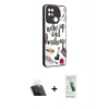 MARSİLYAN™- Redmi 10C Kılıf Odak Klasik Serisi - Şeffaf Pasifik Cam Ekran Koruyucu + Kamera Lens Koruma Cam - SF