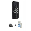 MARSİLYAN™- Redmi 10C Kılıf Odak Klasik Serisi - Şeffaf Royal Nano Ekran Koruyucu + Kamera Lens Koruma Cam - SF
