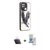 MARSİLYAN™- Redmi 10C Kılıf Odak Klasik Serisi - Şeffaf Royal Nano Ekran Koruyucu + Kamera Lens Koruma Cam - SF