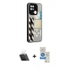 MARSİLYAN™- Redmi 10C Kılıf Odak Klasik Serisi - Şeffaf Royal Nano Ekran Koruyucu + Kamera Lens Koruma Cam - SF