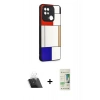 MARSİLYAN™- Redmi 10C Kılıf Odak Klasik Serisi - Siyah 20D Premium Cam Ekran Koruyucu + Kamera Lens Koruma Cam - SF