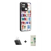 MARSİLYAN™- Redmi 10C Kılıf Odak Klasik Serisi - Siyah 20D Premium Cam Ekran Koruyucu + Kamera Lens Koruma Cam - SF