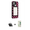MARSİLYAN™- Redmi 10C Kılıf Odak Klasik Serisi - Siyah 20D Premium Cam Ekran Koruyucu + Kamera Lens Koruma Cam - SF