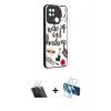 MARSİLYAN™- Redmi 10C Kılıf Odak Klasik Serisi - Siyah 3D Antistatik Cam Ekran Koruyucu + Kamera Lens Koruma Cam - SF