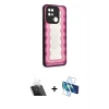 MARSİLYAN™- Redmi 10C Kılıf Odak Klasik Serisi - Siyah 3D Antistatik Cam Ekran Koruyucu + Kamera Lens Koruma Cam - SF