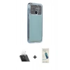 MARSİLYAN™- Redmi 10C Kılıf Vadi Minimal - Şeffaf Pasifik Cam Ekran Koruyucu + Kamera Lens Koruma Cam - SF
