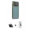 MARSİLYAN™- Redmi 10C Kılıf Vadi Minimal - Şeffaf Pasifik Cam Ekran Koruyucu + Kamera Lens Koruma Cam - SF