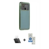 MARSİLYAN™- Redmi 10C Kılıf Vadi Minimal - Şeffaf Royal Nano Ekran Koruyucu + Şeffaf Kamera Lens Koruma Cam
