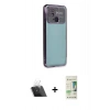 MARSİLYAN™- Redmi 10C Kılıf Vadi Minimal - Siyah 20D Premium Cam Ekran Koruyucu + Kamera Lens Koruma Cam - SF
