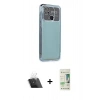 MARSİLYAN™- Redmi 10C Kılıf Vadi Minimal - Siyah 20D Premium Cam Ekran Koruyucu + Şeffaf Kamera Lens Koruma Cam