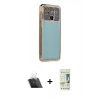MARSİLYAN™- Redmi 10C Kılıf Vadi Minimal - Siyah 20D Premium Cam Ekran Koruyucu + Şeffaf Kamera Lens Koruma Cam