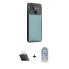 MARSİLYAN™- Redmi 10C Kılıf Vadi Minimal - Siyah Joko Magic 5D Cam + Kamera Lens Koruma Cam - SF