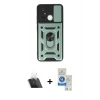 MARSİLYAN™- Redmi 12C Kılıf Ahenk Klasik - Şeffaf Royal Nano Ekran Koruyucu + Kamera Lens Koruma Cam - SF